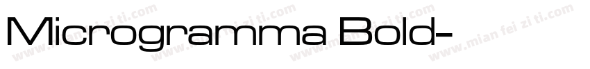 Microgramma Bold字体转换